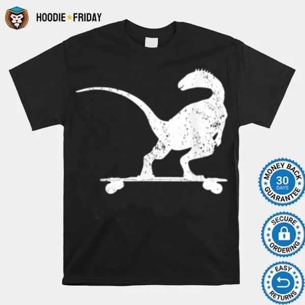 Dinosaurs On Longboard Skater Shirts