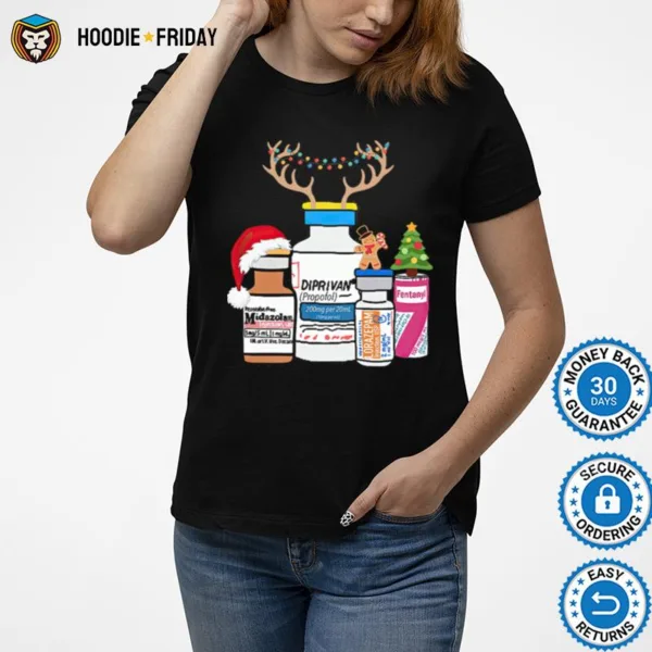 Diprivan Fentanyl Midazolam Merry Christmas Shirts