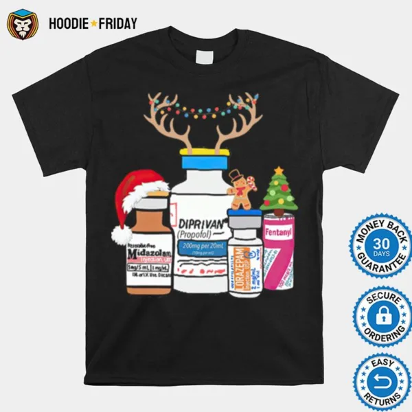 Diprivan Fentanyl Midazolam Merry Christmas Shirts