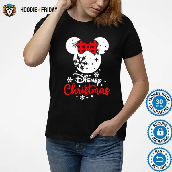 Disney Christmas Mickey Red Bow Shirts