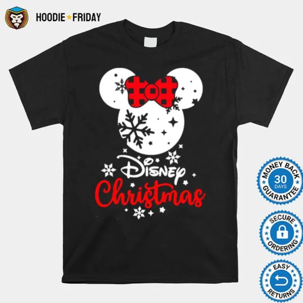 Disney Christmas Mickey Red Bow Shirts