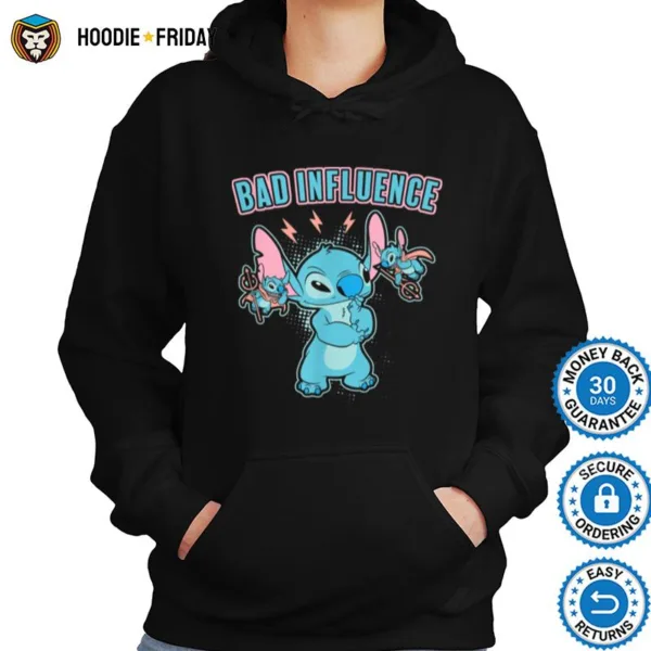 Disney Lilo & Stitch Bad Influence On Shoulders  B0B34Fkf47 Shirts