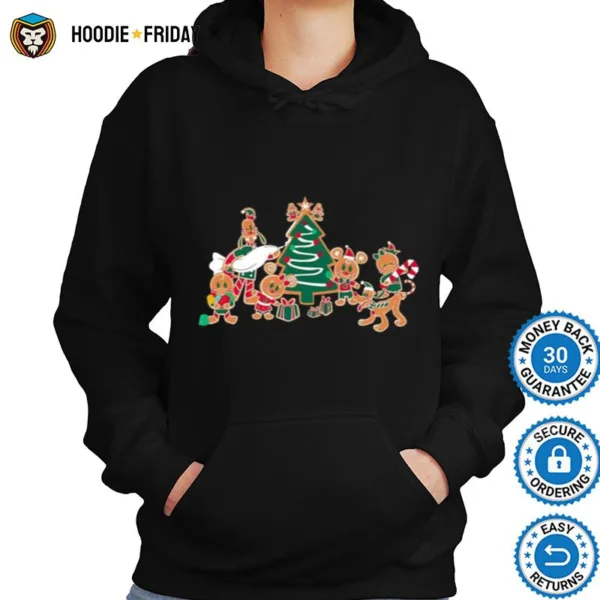 Disney Mickey Minnie Goofy Pluto Chip Dale Gingerbread Cookies Christmas Shirts