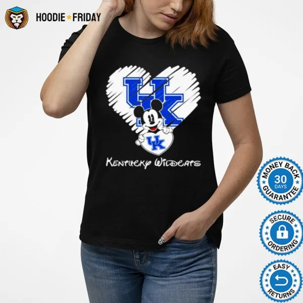 Disney Mickey Mouse Hug Kentucky Wildcats Hear Shirts