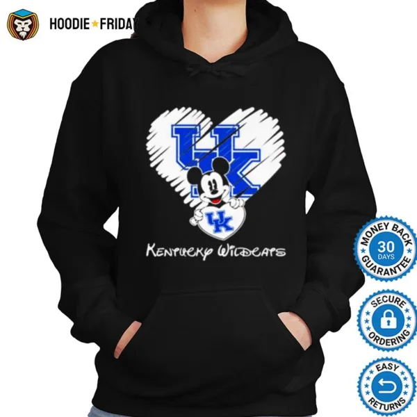 Disney Mickey Mouse Hug Kentucky Wildcats Hear Shirts