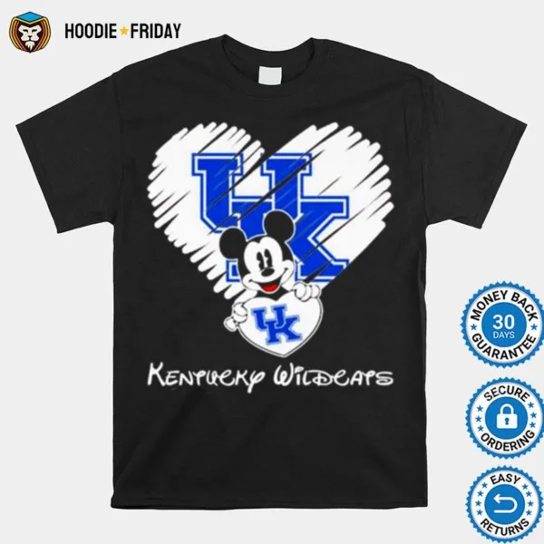 Disney Mickey Mouse Hug Kentucky Wildcats Hear Shirts