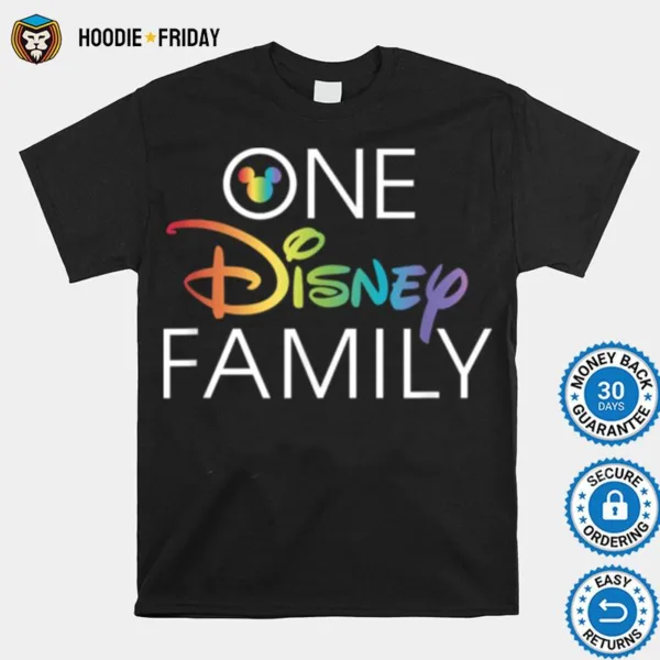 Disney Mickey Mouse One Disney Family Rainbow Pride Logo Shirts