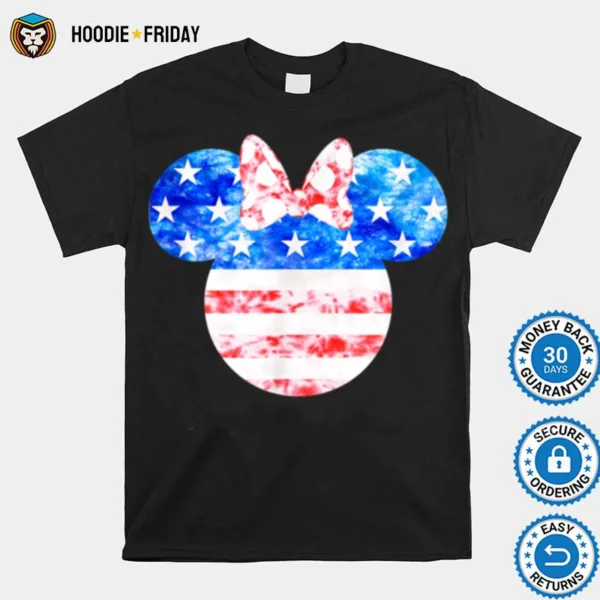 Disney Minnie Mouse American Flag Tie Dye Shirts