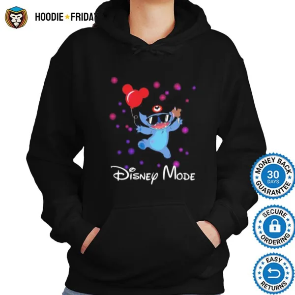 Disney Mode Stitch Holding Balloon Mickey Mouse Shirts