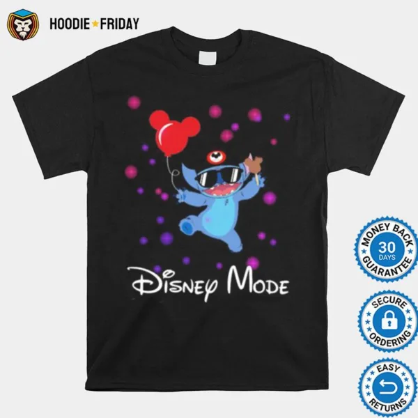 Disney Mode Stitch Holding Balloon Mickey Mouse Shirts