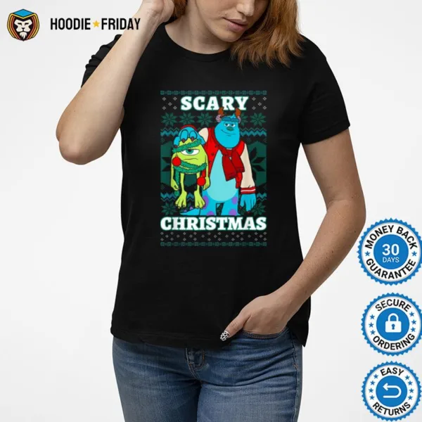 Disney Pixar Monsters Inc. Christmas Scary Ugly Christmas Shirts