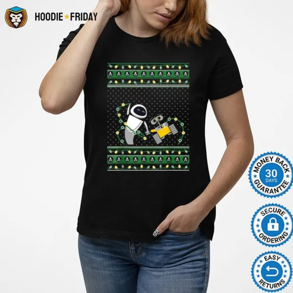 Disney Pixar Wall E Eve Ugly Christmas Shirts