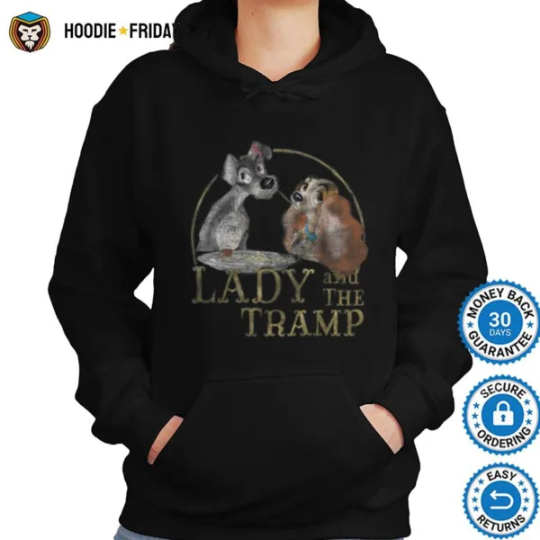 Disney The Lady And The Tramp Eating Spaghetti Shirts