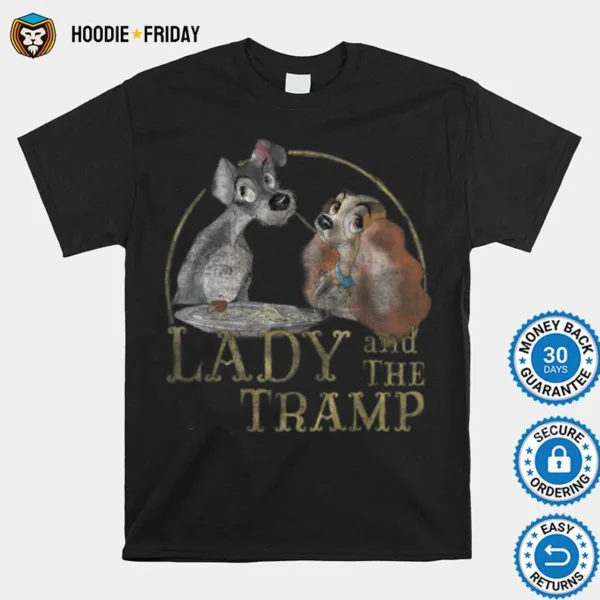 Disney The Lady And The Tramp Eating Spaghetti Shirts