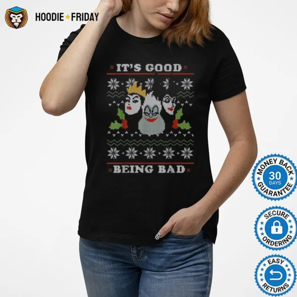 Disney Villains Good Bad Ugly Christmas Shirts