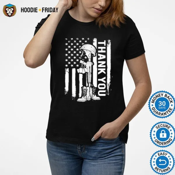 Distressed Memorial Day Flag Military Boots Dog Tags Shirts