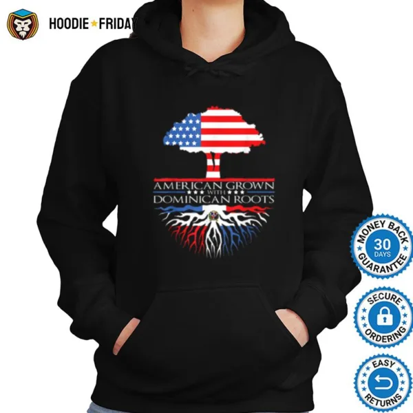 Dominican Republic Roots Flag American Grown Shirts