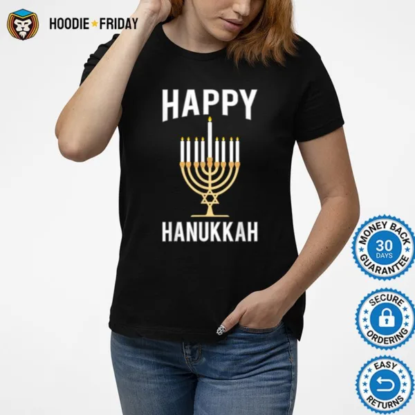 Dreidel Menorah Funny Chanukah Gift Happy Hanukkah Shirts