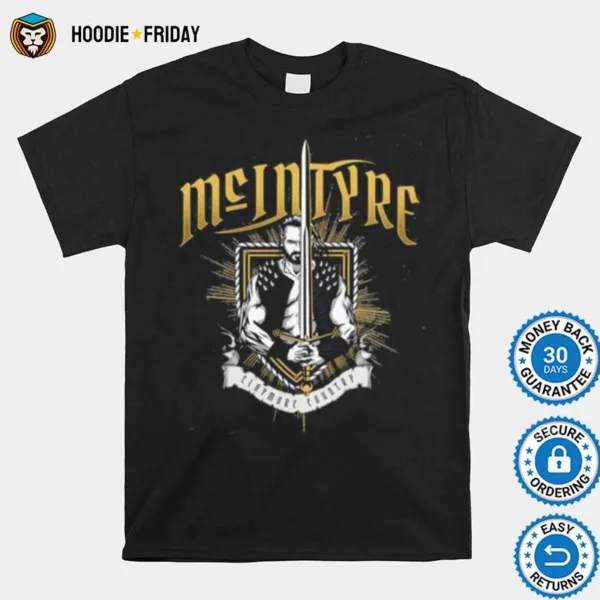 Drew Mcintyre Claymore Country Wwe Shirts