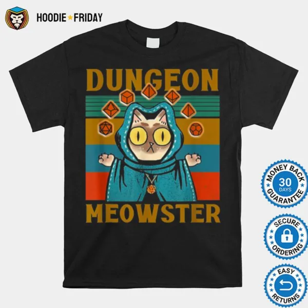 Dungeon Meowster Nerdy Halloween Cat Dad Shirts