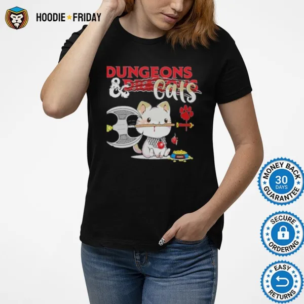 Dungeons Dragon And Cat Shirts