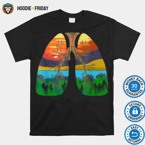 Earth Day Lungs Environmental Nature Shirts