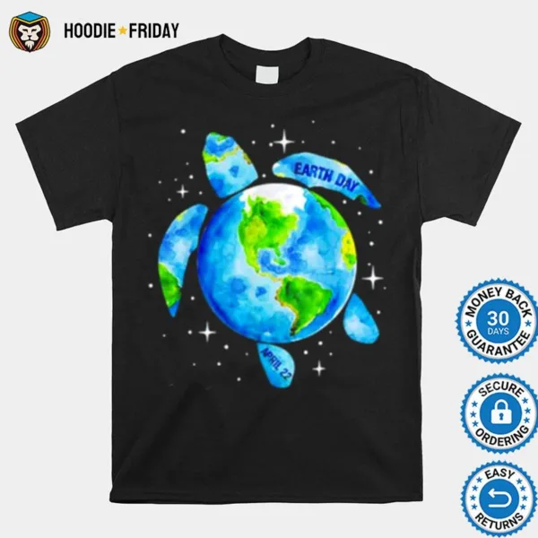 Earth Sea Turtle Art Save The Planet April 22 Shirts