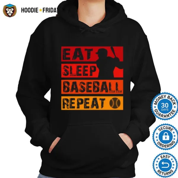 Eat Sleep Baseball Repeat Vintage Shirts