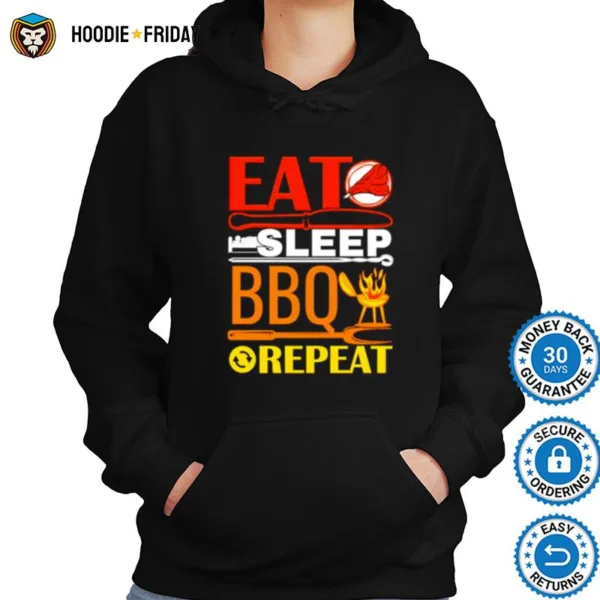 Eat Sleep Bbq Repeat Barbecue Shirts