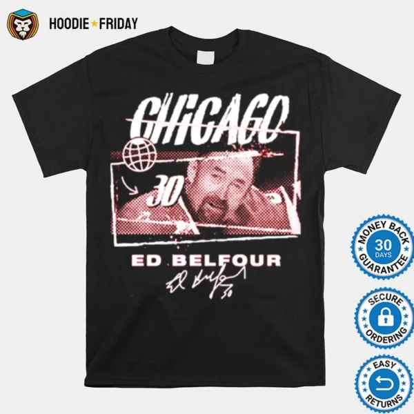 Ed Belfour Chicago Blackhawks Tones Signature Shirts