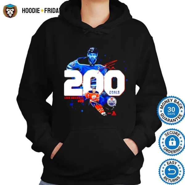 Edmonton Oilers Leon Draisaitl 200 Goals Shirts