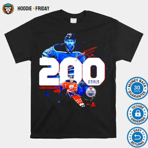 Edmonton Oilers Leon Draisaitl 200 Goals Shirts