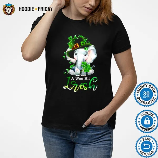 Elephant A Wee Bit Irish Green For Patricks Day Lover Shirts