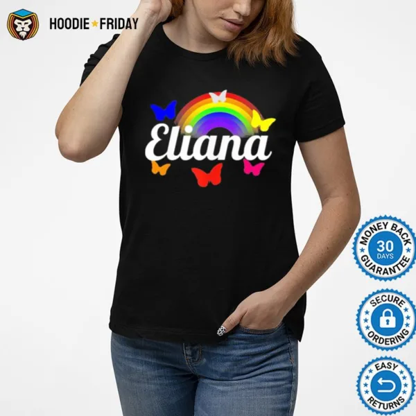 Eliana Name Introduction Kidcore Rainbow Hello Kindergarten Shirts