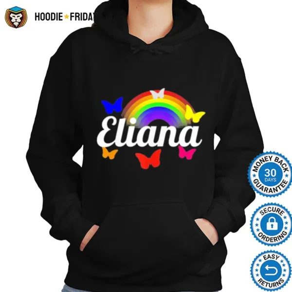 Eliana Name Introduction Kidcore Rainbow Hello Kindergarten Shirts