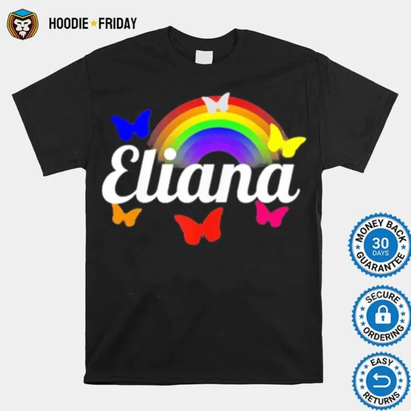 Eliana Name Introduction Kidcore Rainbow Hello Kindergarten Shirts