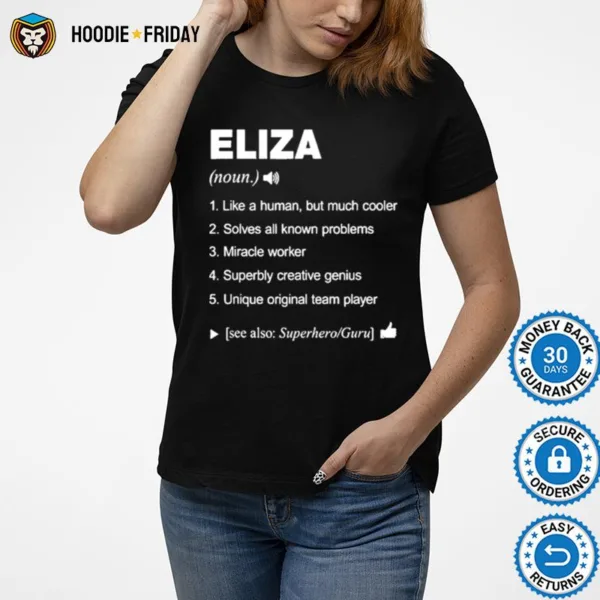 Eliza Name Definition Retro Family Us Shirts