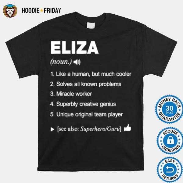 Eliza Name Definition Retro Family Us Shirts