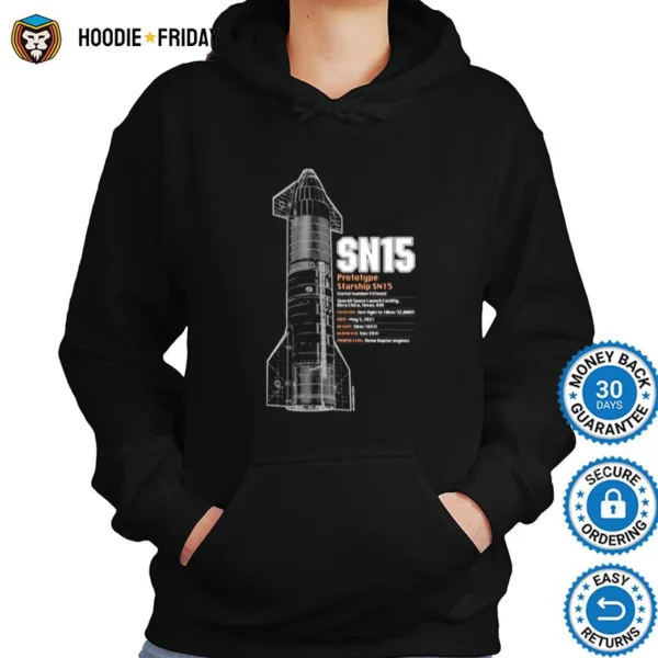 Elon Musk Spacex Starship Sn15 Plans Shirts