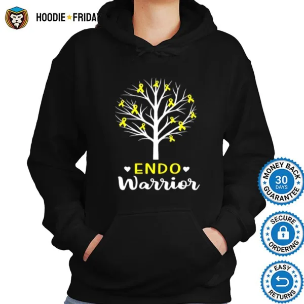 Endo Warrior Endometriosis Awareness Month Yellow Ribbon Shirts