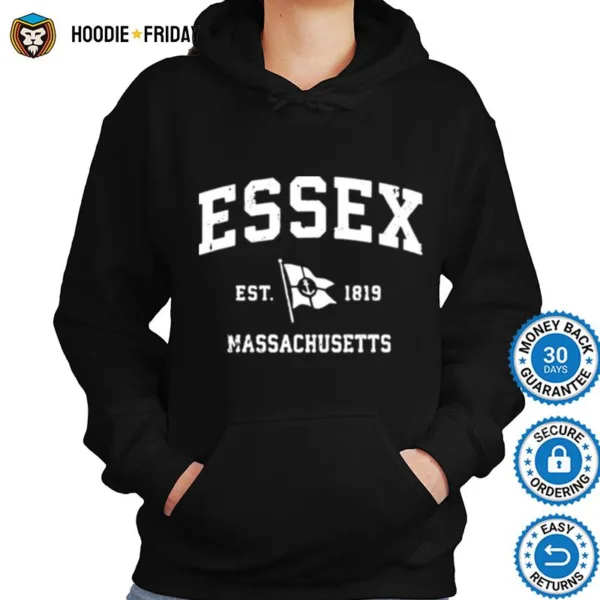 Essex Ma Vintage Nautical Boat Anchor Flag Shirts