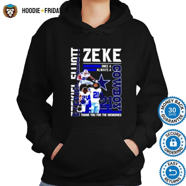 Ezekiel Elliott Zeke Cowboy Thank You For The Memories Shirts