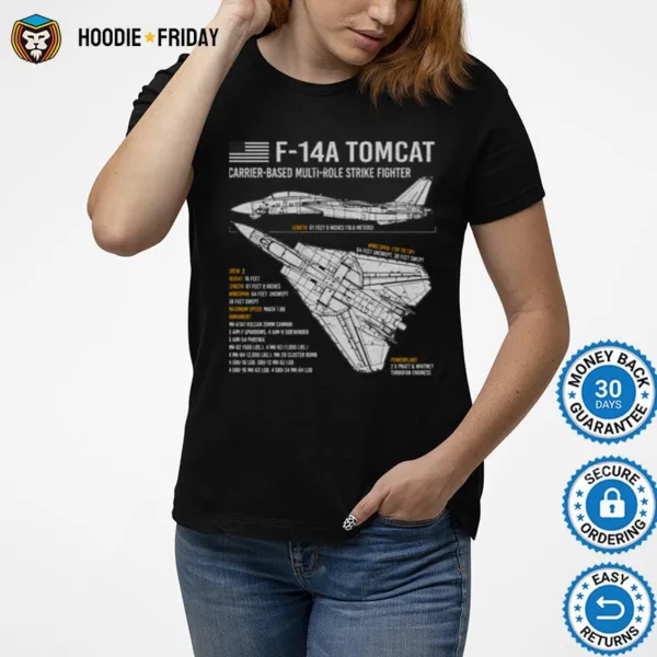 F 14 Tomcat Us Navy Aircraft Plane Usaf Airplane Blueprint F14 Shirts