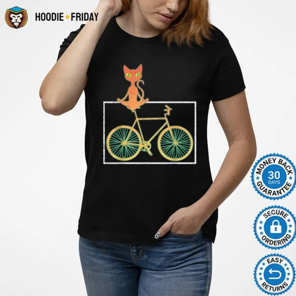 Fahrradfahrer Haustier Geschenk Niedliches Katze Fahrrad Shirts