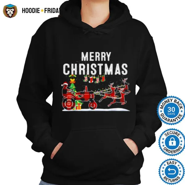 Farm Tractor Merry Christmas Farmer Xmas Gif Shirts