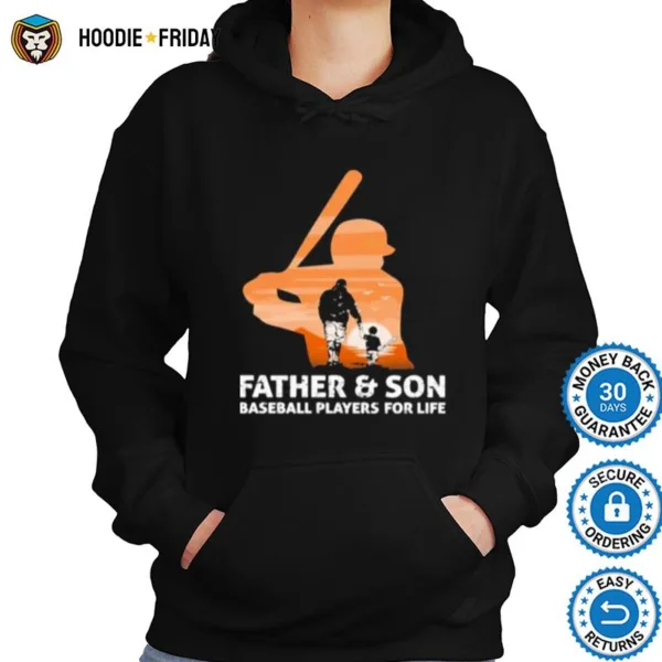 Father And Son Baseball Players For Life Shirts