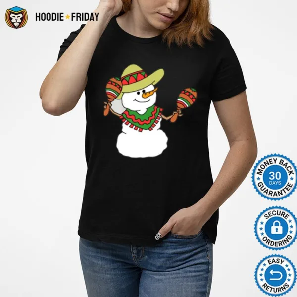 Feliz Navidad Snowman Spanish Christmas Cartoon Shirts