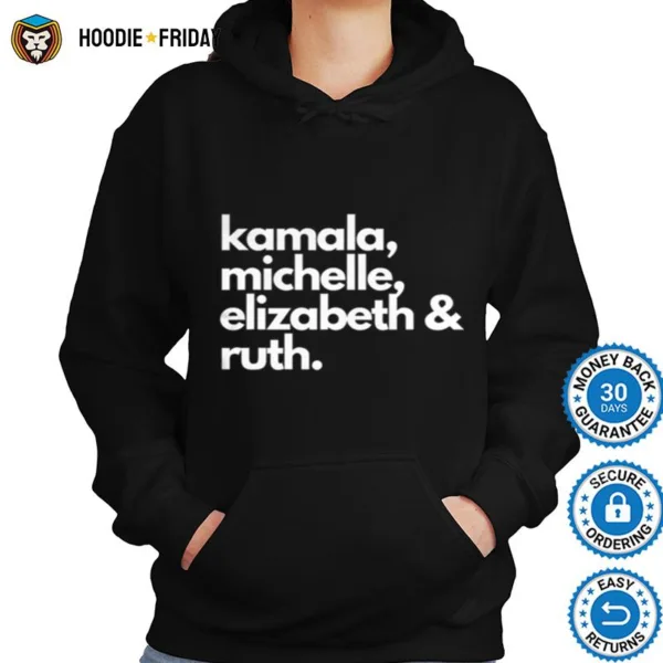 Feminist Political Icon Kamala Michelle Rbg Elizabeth Shirts