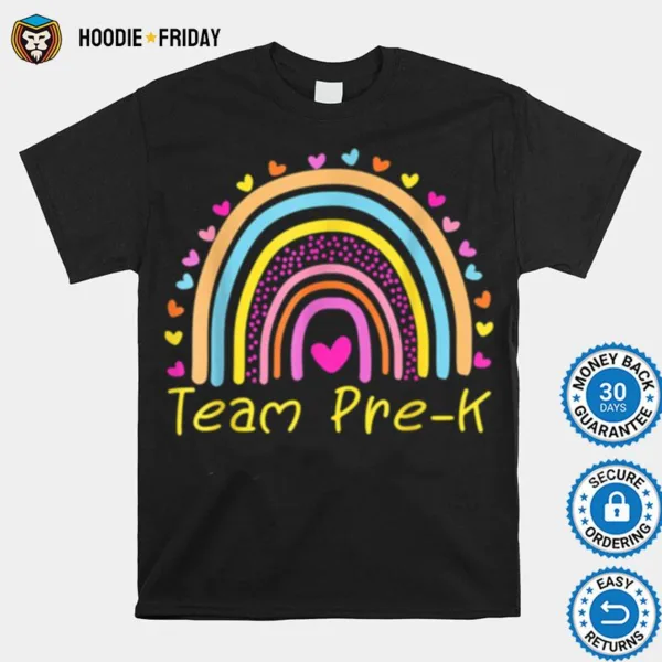 First Day Of Team Prek Teacher Rainbow Shirts