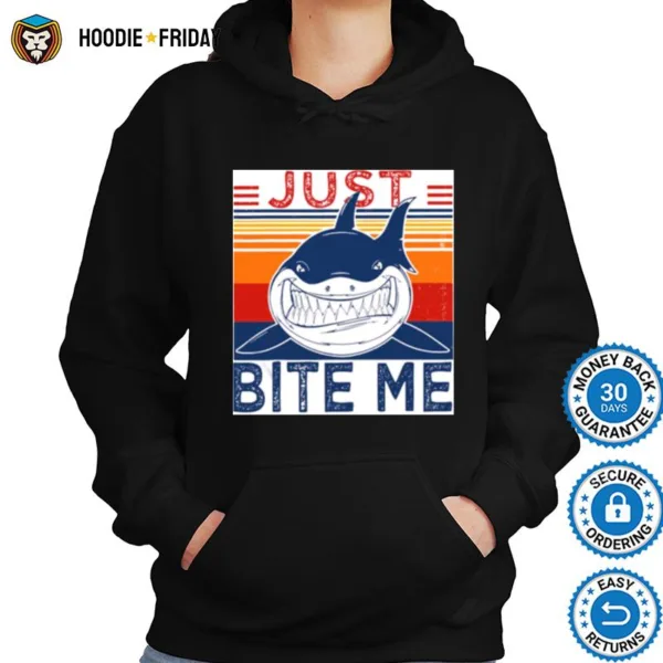 Fishing Shark Just Bite Me Vintage Shirts